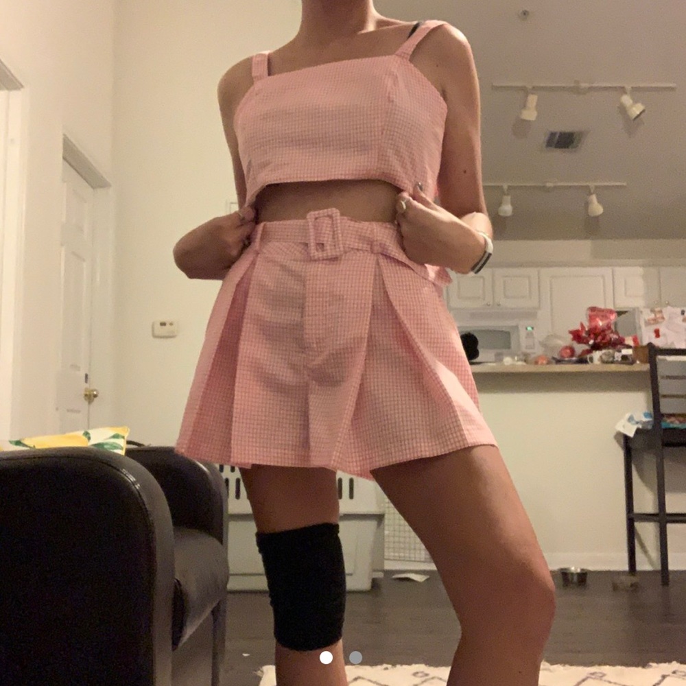 GB Two-Piece Set in Pink Gingham